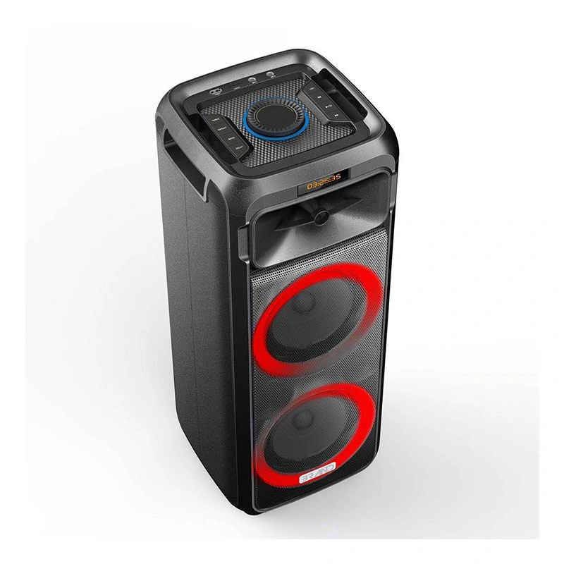 Professional Sound System Big Power Wireless Woofer Subwoofer Speaker Double 6.5 Inch Horn Woofer Speaker with Mic